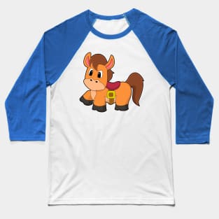 Horse with Saddle Baseball T-Shirt